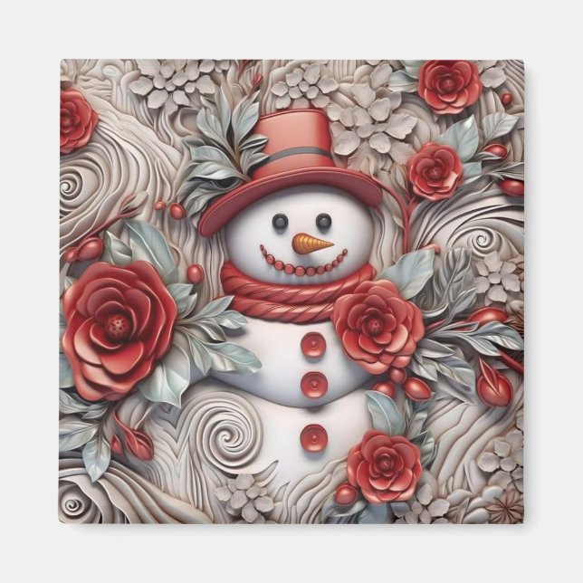 3:e jul Snögubbe Magnet (Framsidan)