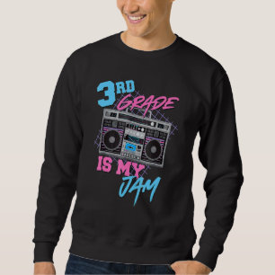 3:e klass är min grej Vintage 80-tals boombox lära Lång Ärmad Tröja