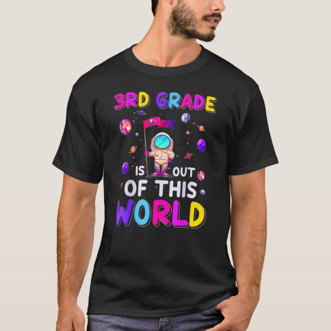 3:e Klass från detta världsområde, astronaut, till T Shirt (Framsida)