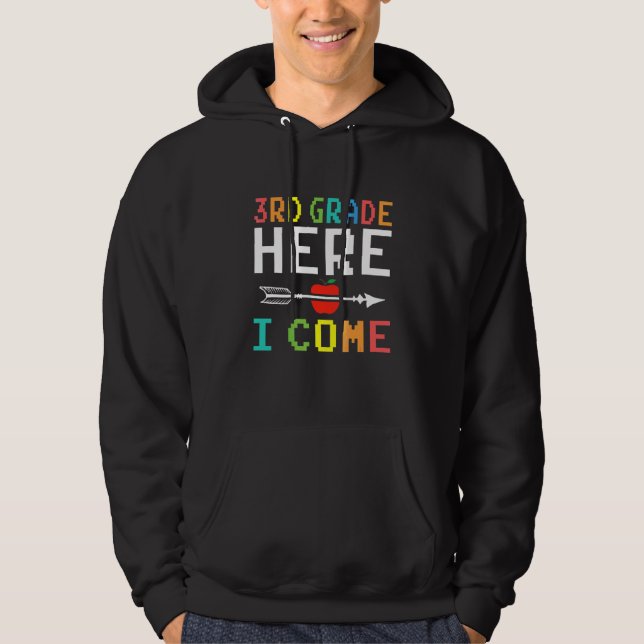 3:e klass jag kommer Tredje klass lärare Video Ga Hoodie (Framsida)