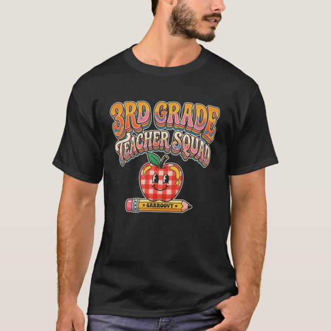 3:e klass lärargrupp Rutig Apple T Shirt (Framsida)