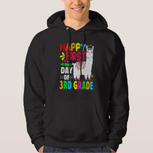 3:e klass söta lama lärarlag tredje klassens grupp hoodie