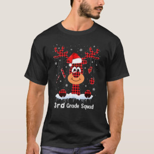 3:e Klass Squad Play Reindeer Santa Hat Teacher C T Shirt