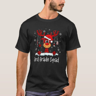 3:e Klass Squad Play Reindeer Santa Hat Teacher C T Shirt