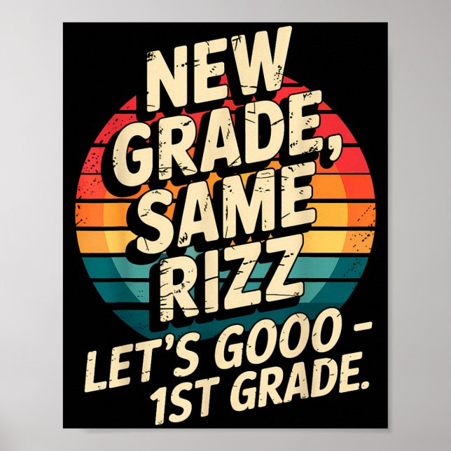 3:e klass tillbaka till skolan ny klass samma rizz poster (Framsidan)