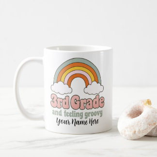 3:e klassens gäng Boho regnbåge Groovy Retro Kaffemugg