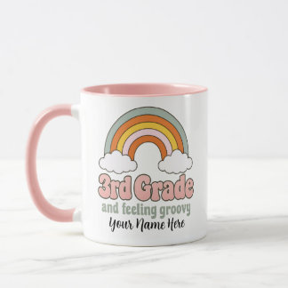 3:e klassens gäng Boho regnbåge Groovy Retro Mugg