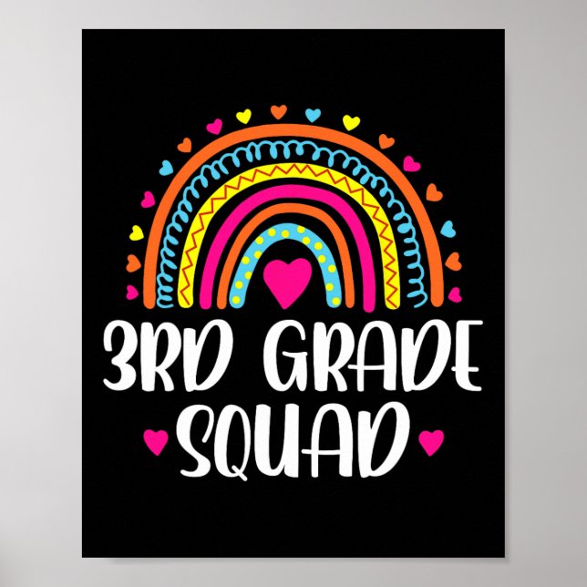 3:e klassens gäng regnbåge Ck till skolan lärare b Poster (Framsidan)