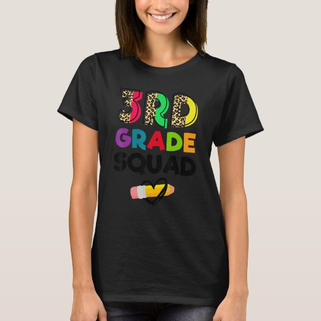 3:e klassens leopardlag Tredje klassens lärare  T Shirt (Framsida)