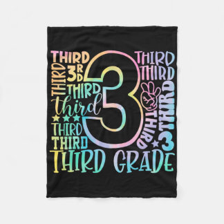 3:e klassens typografiteam Tie Dye Ck till skolsta Fleecefilt