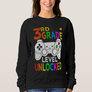 3:e klassnivå upplåst videospel tillbaka till skol t shirt
