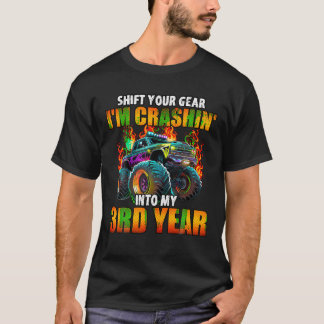 3:e monster Lastbil Födelsedagsfest Birthday Boy T T Shirt