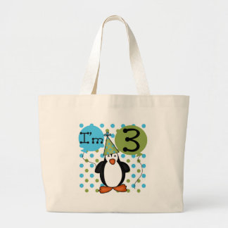 3:e Penguin Birthday Tshirts och Gifts Jumbo Tygkasse