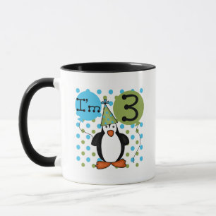 3:e Penguin Birthday Tshirts och Gifts Mugg