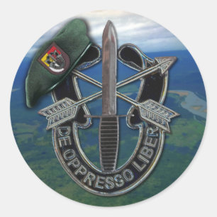 3:e Speciellare styrkorna Grönt Berets veteranfar Runt Klistermärke