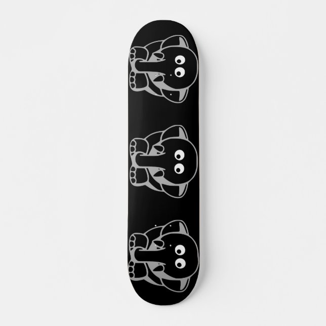 3 elefanter kortlek skateboard bräda 21,5 cm (Framsida)