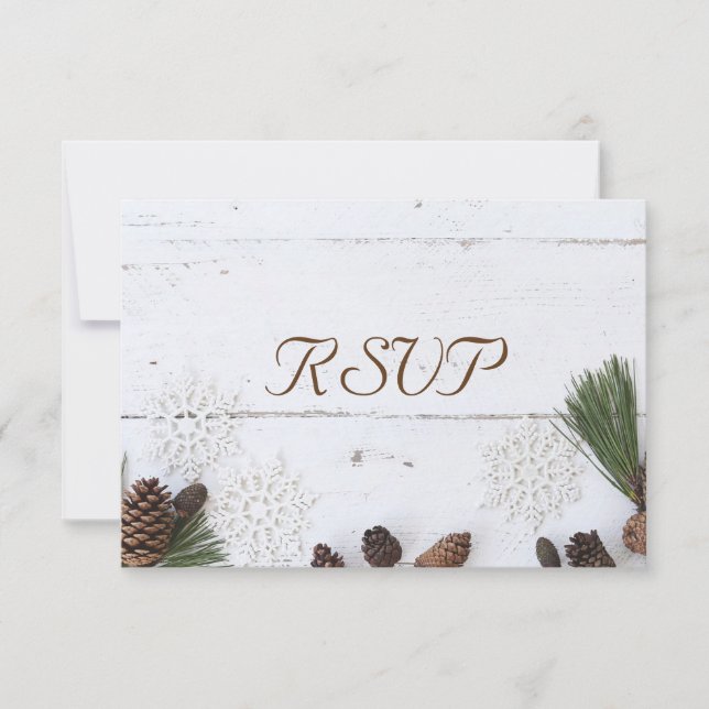 3 Entree Choice Winter Pinecone och Snowflake OSA Kort (Framsida)