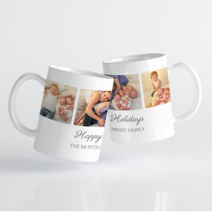 3 Familjefoto Collage God Jul jul Kaffemugg