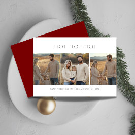 3 Family Photo Kids Funny Ho Ho Ho-julkort Julkort