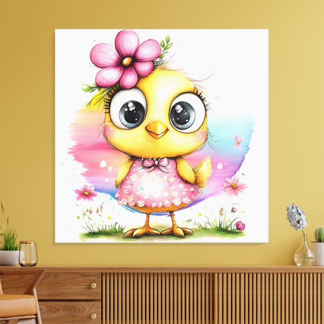 #3 Fantasy Chick Canvastryck (Insitu (Vardagsrum))