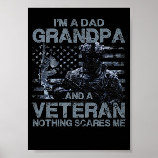 3 Farfar Veteran Blå Marinblå Grå färg Poster