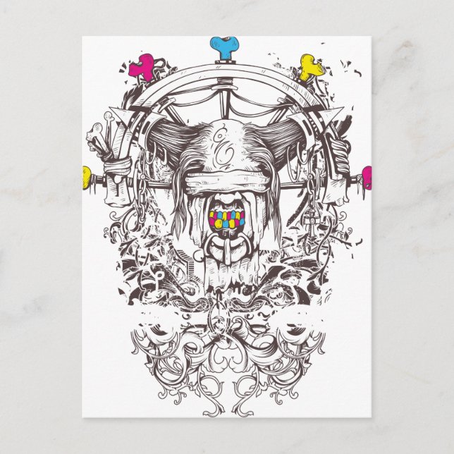 3 Färg Art Vykort (Framsida)