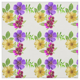 3 Färgade Blommor Tyg