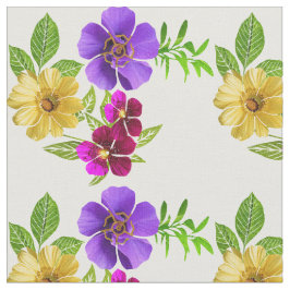 3 Färgade Blommor Tyg