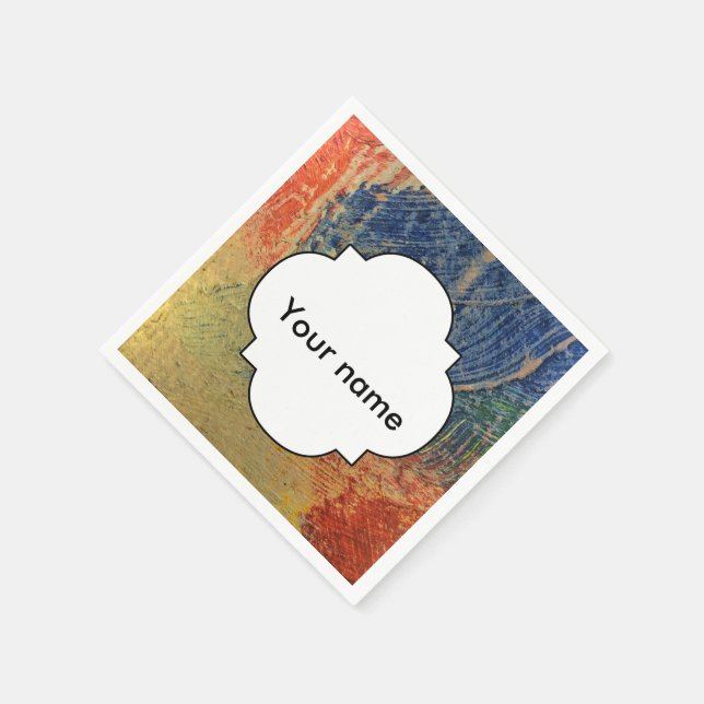 3 färger färg pappersservett (Hörn)