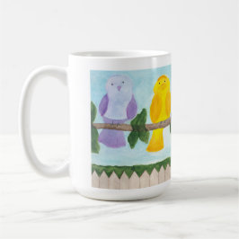 3 Färgglada Fåglar Kaffemugg