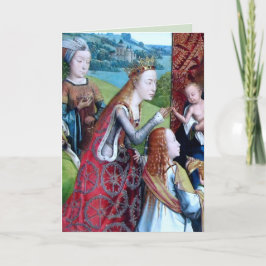 3 Female Saints in a Garden (detalj; M 070) Card Kort