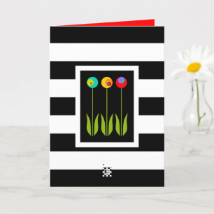 3 Fibonacci Flowers Birthday Kort