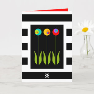 3 Fibonacci Flowers på Fold Rand Studenten Kort