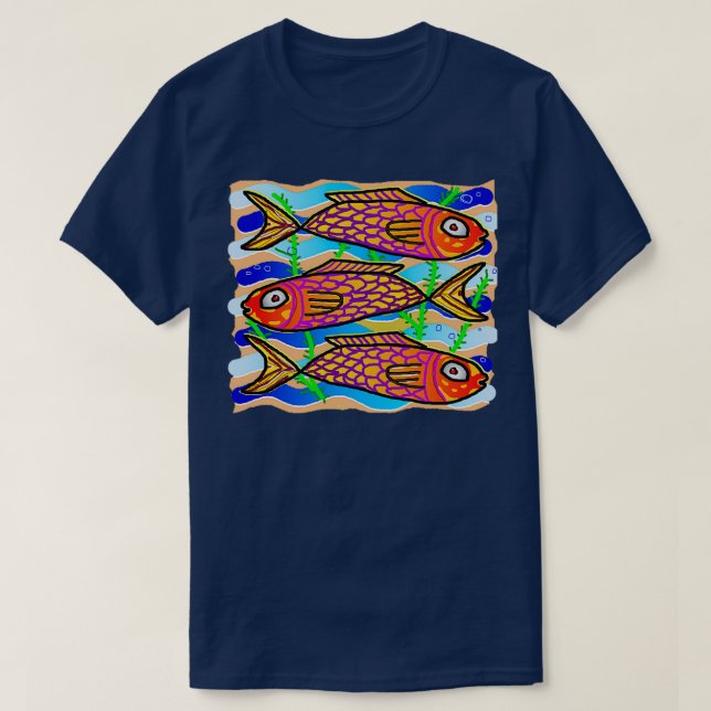 3 fiskar t shirt (Design framsida)