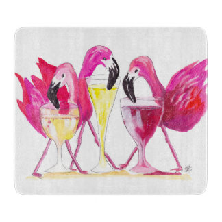 3 Flamingos Glasskärningsport
