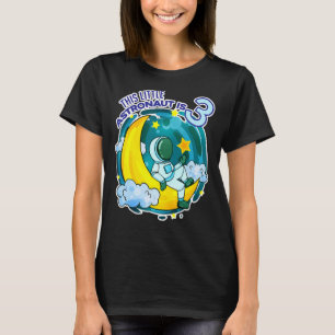 3 födelsedagspojke 3 år gammalt astronaut Space T Shirt