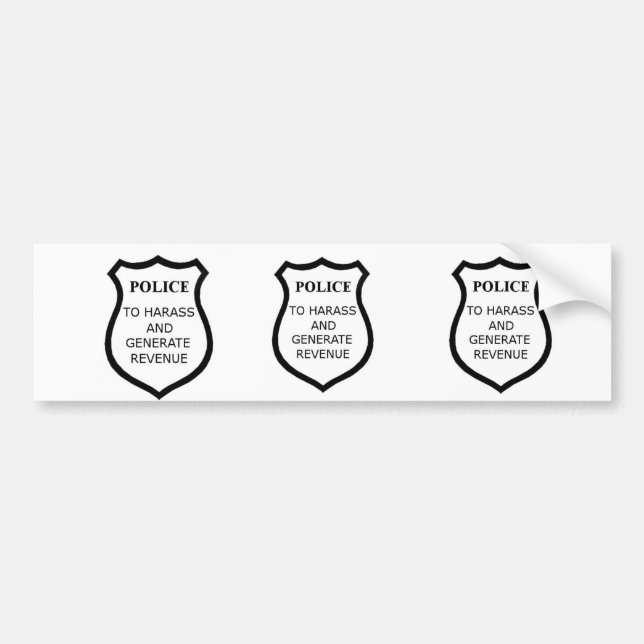 3 för 1: Polis: Att att harass och frambringa Bildekal (Framsidan)