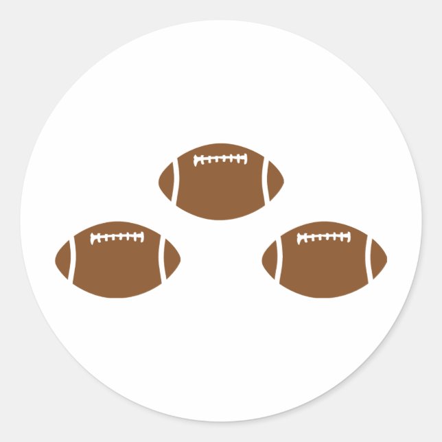 3 fotbollar runt klistermärke (Framsida)