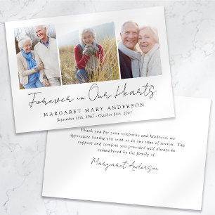 3 fotnoter Funeral Sympathy Tack, kort