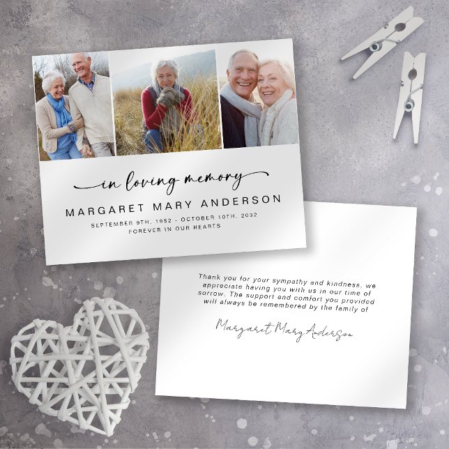 3 fotnoter Funeral Sympathy Tack, kort Flygblad (Skapare uppladdad)