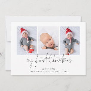 3 Foto 2026 Calendar Baby Första jul Julkort