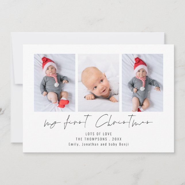 3 Foto 2026 Kalender Baby 1:a jul Julkort (Framsida)