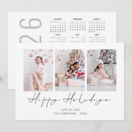 3 Foto 2026 - Kalender Jul Glad helg Julkort