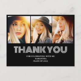 3 Foto Collage Examen Tacksamhets Postkort Vykort