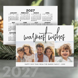 3 Foto Collage Skrift - 2027 Kalender GNY Julkort