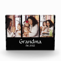 3 Foto Collage Svart Vitt Mormor Estblick