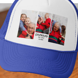 3 Foto Farfar Establerad Fet Vit Typografi Keps