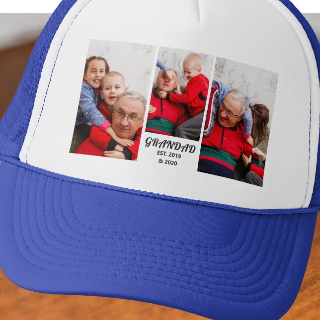 3 Foto Farfar Establerad Fet Vit Typografi Keps (Skapare uppladdad)