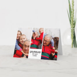 3 Foto Farfar Establerad Fet Vit Typografi Kort