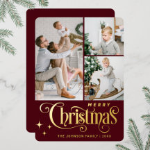 3 FOTO GNISTRA GOD JUL HÄLSNING GULD